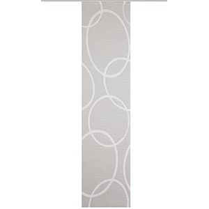 84991 halftransparant schuifgordijn PINALO, bamboe-look, scherli-motief, in 2 maten en 2 kleuren (245 x 60cm, grijs)