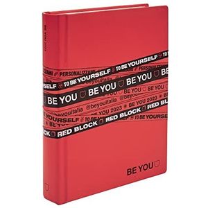Be You Color dagboek, formaat 18,2 x 13,5 cm, collectie 22/23, voor degenen die steeds meer kleur in het leven willen hebben, Color Red Block, BE9R0200, Giochi Preziosi