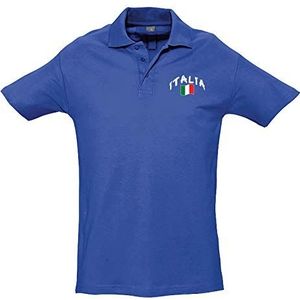 Poloshirt Rugby Italië koningsblauw unisex