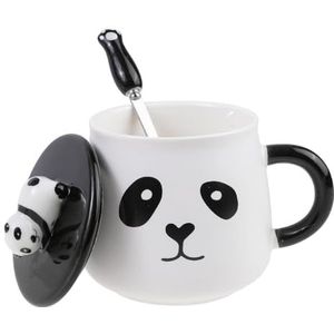 lachineuse Kattenmokken KAWAII met deksel en lepel, 3 stuks