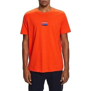 ESPRIT Heren T-shirt, Bright Orange, XS