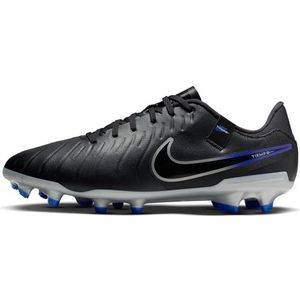 Nike Legend 10 Voetbalschoen voor heren, Black Chrome Hyper Royal, 47 EU