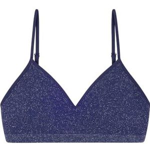 Women'secret Uitneembaar kussen, naadloos, Shiny Collection beha, blauw, XS voor dames