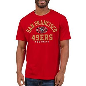 Junk Food Clothing x NFL - San Francisco 49ers - Classic Team Logo - Unisex Adult Short Sleeve Fan T-Shirt for Men and Women - Size Small