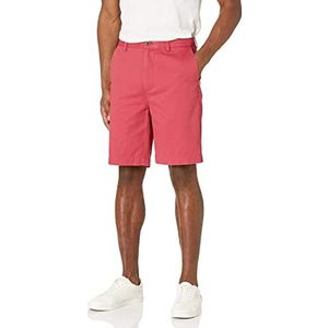 Amazon Essentials Men's Korte broek met binnenbeenlengte van 23 cm en klassieke pasvorm, Gewassen rood, 30