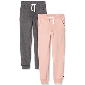 Minymo 2-pack baby meisjes joggingbroek, leeftijd 12-18 maanden, maat: 86, kleur: roze en donkergrijs, 3937