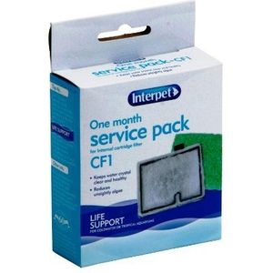 Interpet 1 maand Service Pack voor de Interpet interne cartridgefilter CF1 (1 x filterpatroon, 1 x Algaway Pad)