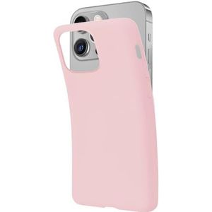 SBS Beschermhoes voor iPhone 13 Pro, roze poeder Pantone 698C, zacht, flexibel, krasbestendig, dun, comfortabel in de tas, compatibel met draadloos opladen