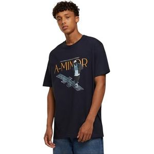 Mister Tee A-Minor oversized T-shirt, Donkerblauw, XS Grote maten Tall