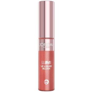 L'Oréal Paris Lumi Le Liquid Blush met een fris glinsterende kleurglans, voor alle huidtypes, kleurintensieve glow, Lumi Le Liquid Blush, Glowy True Rose 630, 11 ml