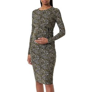 Noppies Maternity Paoli damesjurk met lange mouwen, allover print, donkerolijf-P981, XL