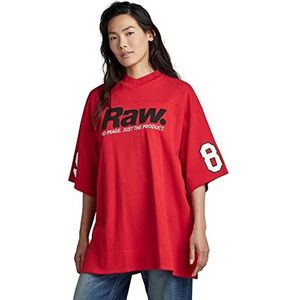 G-STAR RAW Dames 5XL RAW. Tight Mock v T-shirt, rood (Acid Red D275-A911), M, Rood (Acid Red D275-a911), M