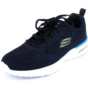 Skechers Synergy Loving Life Sneakers voor dames, Navy Engineered Mesh Pu Lime Trim, 43 EU