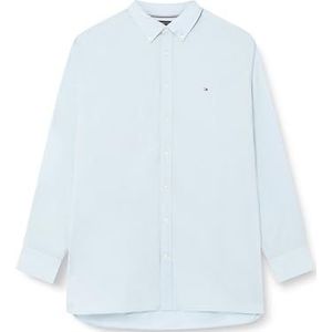 Tommy Hilfiger Heren BT - CORE Flex POPLIN RF Shirt L/S Shirt, Calm Blue, 5XL, Kalm blauw, 5XL grote maten