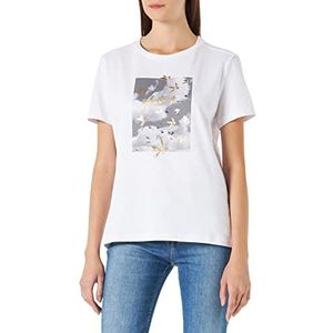 MUSTANG Dames Alina C Photoprint T-shirt, Algemeen Wit 2045, S