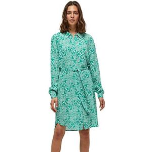 Minus Aika Shirtdress Casual jurk voor dames, Ivy Green Patchwork Print, 40