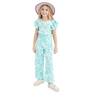 DeFacto Jumpsuit voor meisjes, turquoise, 10-11 Jaar