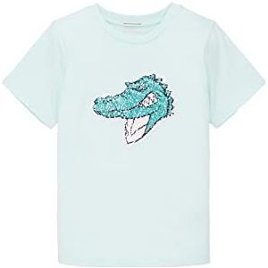 TOM TAILOR T-shirt voor jongens en kinderen met print, 31667 - Light Aqua, 92 cm