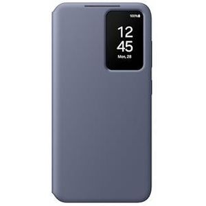 Samsung Smart View Wallet Smartphone Case EF-ZS921 voor Galaxy S24, mobiele telefoonhoes, kaartenvakje, kijkvenster, violet