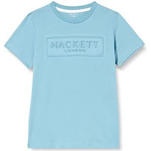 Hackett London Hackett Emboss Tee T-shirt voor jongens, Adriatic Blu, 7 Jaar