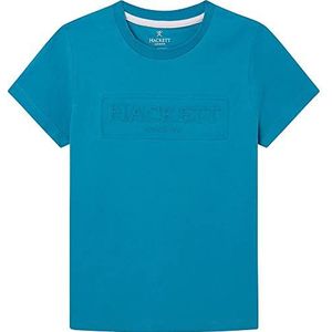 Hackett London Hackett Emboss Tee T-shirt voor jongens, Adriatic Blu, 24 Maanden