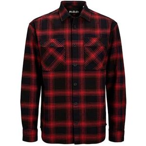 R.D.D. ROYAL DENIM DIVISION - Overhemd - Rood/Zwart - Geruit