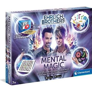 Clementoni Ehrlich Brothers Mental Magic - toverdoos voor kinderen vanaf 7 jaar - magische handleiding voor verbluffende goocheltrucs incl. 3D uitlegvideo's 59182