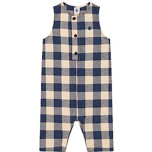 Petit Bateau A08PX lange overall, incognitoblauw/wit Avalanche, 6 maanden, Incognito Blue/White Avalanche, 6 Maanden