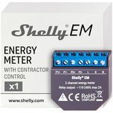Shelly - EM - Wi-Fi Energieteller - 2 Kanalen - Hoge Precisie - Compatibel met Alexa en Google Home