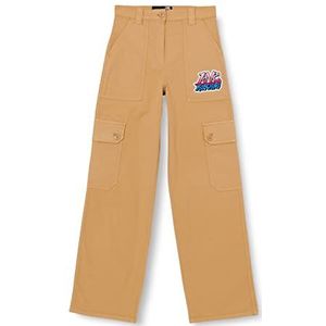 Moschino Love Women's Stretch Canvas met Graffiti Patch Casual Broek, Rust Light Brown, 40