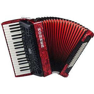 Hohner Bravo Line Facelift III Chromatische piano-accordeon met tas 80 bas rood