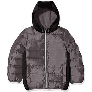 United Colors of Benetton Peco Piumino Cappuccio Zip Argento Inserto Neoprene jas voor jongens, grijs (Grigio 27B), 170 cm