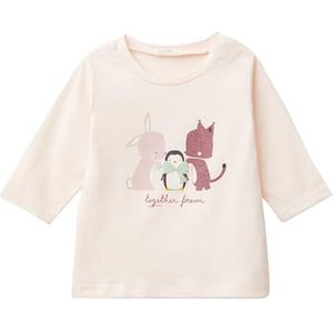 United Colors of Benetton t-shirt m/l, Roze, 74 cm