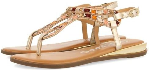 GIOSEPPO Palatka - Sandalen - Goud - Leer - Met Kleurrijke Stenen