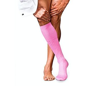 FALKE Luxe lijn nr. 13 kniehoge sokken voor heren, fijnste piuma katoen, zwart, grijs, meer kleuren, dun, lang, effen patroon met fijne rib, voor zomerjurk casual looks of werk, 1 paar, Roze (Pioen 8042), 41-42 EU