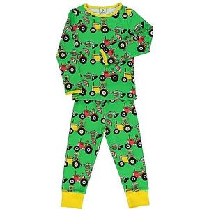 Småfolk Nightwear voor jongens, met tractors, pyjamaset, groen, 9-10 Jaar
