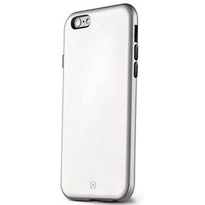 Celly BPCIPH6WH siliconen bumper beschermhoes met metaaleffect voor Apple iPhone 6/6S wit