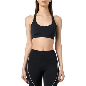 Champion Athletic Sportbras W - Matt Tonal Print Medium Impact Sportbeha, zwart (KK001), M Dames SS24, zwart (Kk001), M
