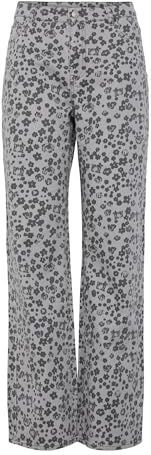 PIECES - PCPORTIA - Jeans - Donkergrijs - Wide Leg - Mid Waist