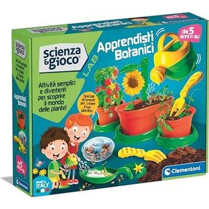 Clementoni Wetenschap & Play Lab: botanische leerlingen, wetenschappelijk spel voor kinderen vanaf 5 jaar, kit planten om te kweken in botanische tuin, Made in Italy, Italiaanse taal, 19381