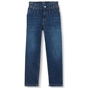GANT Meisjes D1 Paper Bag Jeans vrijetijdsbroek, MID Blue Worn IN, 122/128