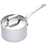 KitchenCraft MasterClass Mini Steelpan, Geschikt voor Inductie, 250 Milliliter, Roestvrij Staal, ‎18 x 9 x 8,5 Centimeter, Zilverkleurig, MCMINISAU