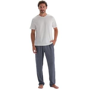 Dagi Gestreepte broek met normale taille voor heren, marineblauw, L