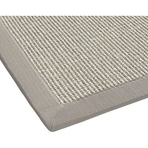 BODENMEISTER Sisal-tapijt moderne hoogwaardige rand plat weefsel en maten, variant: grijs wit natuur, 80x150