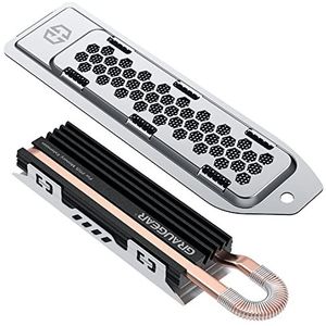 GRAUGEAR HeatPipe heatsink voor M.2 NVMe SSD (2280), Playstation 5, PS5 Slim, voor PS5 geheugenuitbreiding, met stofbeschermde afdekking.