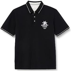 s.Oliver Big Size Poloshirt voor heren met korte mouwen, grijs/zwart, XXL