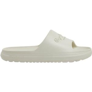 Pepe Jeans Beach Slide W Teenslippers voor dames, wit (Factory White), 45 EU, wit (White Factory White), 45 EU