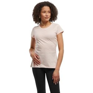 Build Your Brand - Basic T-shirt - Roze - Dames - Korte Mouwen - Ronde Hals - Katoen