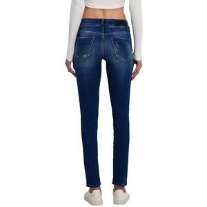 LTB Jeans Dames Molly M - Slim Fit met gemiddelde taille en ritssluiting in blauw van katoenmix - Maat W29L28, Darcila Wash 55181, 29W x 28L