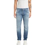 Replay - Grover Straight-Fit - Jeans - Medium Blue - 5-pocket met Rits Gulp